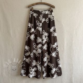 Bombažna tkanina EMBROIDERY Loom En Light brown