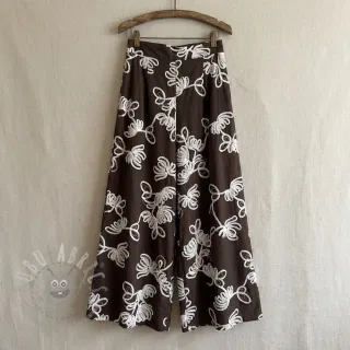 Bombažna tkanina EMBROIDERY Loom En Light brown