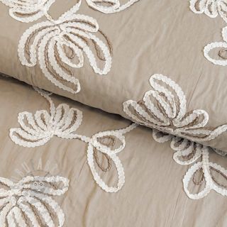 Bombažna tkanina EMBROIDERY Loom En Light natural