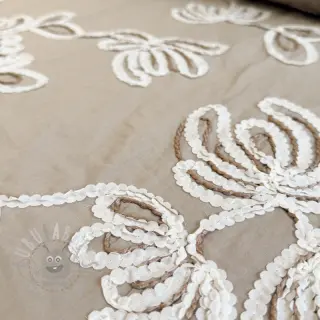 Bombažna tkanina EMBROIDERY Loom En Light natural