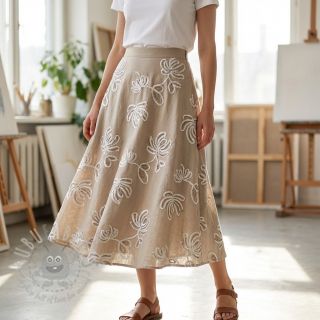 Bombažna tkanina EMBROIDERY Loom En Light natural