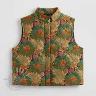 Dekorativno blago jacquard Matcha allover kaki