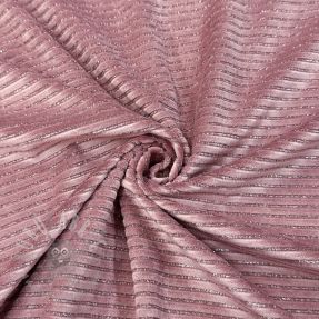 Elastičen žamet VELVET LUREX Stripe pink