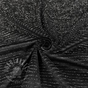 Elastičen žamet VELVET LUREX Stripe black