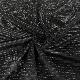 Elastičen žamet VELVET LUREX Stripe black