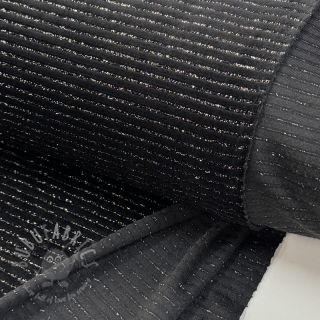 Elastičen žamet VELVET LUREX Stripe black