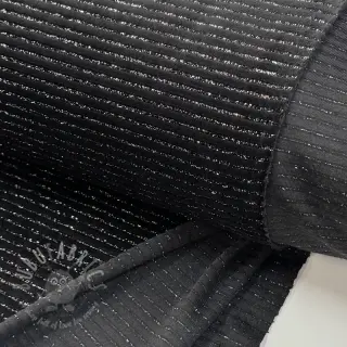 Elastičen žamet VELVET LUREX Stripe black