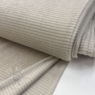 Elastičen žamet VELVET LUREX Stripe beige