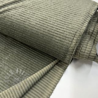 Elastičen žamet VELVET LUREX Stripe camo green