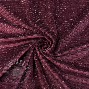 Elastičen žamet VELVET LUREX Stripe bordeaux