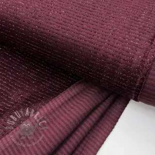 Elastičen žamet VELVET LUREX Stripe bordeaux