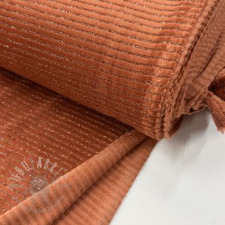 Elastičen žamet VELVET LUREX Stripe brick
