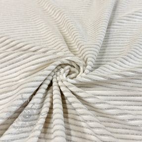 Elastičen žamet VELVET LUREX Stripe off white
