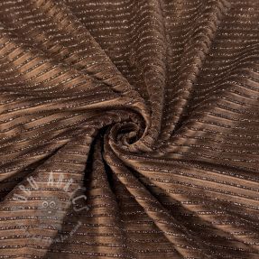 Elastičen žamet VELVET LUREX Stripe dark brown