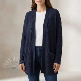 Pletenina WAFFLE BIG KNIT navy