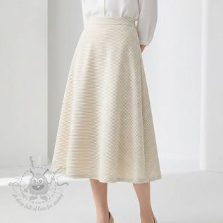 Elastičen žamet VELVET LUREX Stripe off white