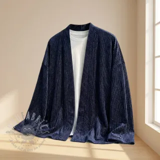 Elastičen žamet VELVET LUREX Stripe marine