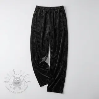 Elastičen žamet VELVET LUREX Stripe black