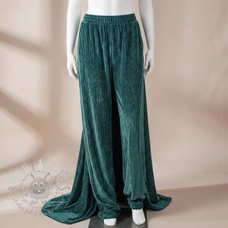 Elastičen žamet VELVET LUREX Stripe forest green