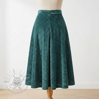 Elastičen žamet VELVET LUREX Stripe forest green