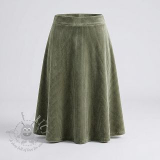 Elastičen žamet VELVET LUREX Stripe camo green