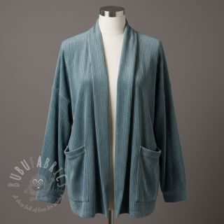 Elastičen žamet VELVET LUREX Stripe ocean green