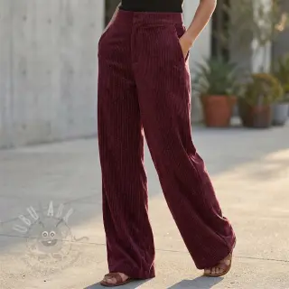 Elastičen žamet VELVET LUREX Stripe bordeaux