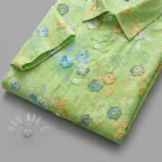 Bombažna tkanina TIE DYE EMBROIDERY Poppy design V