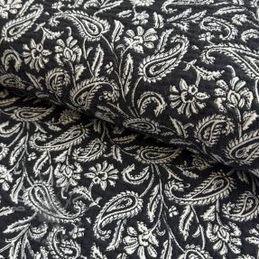 Dekorativno blago jacquard Mumbai allover noir