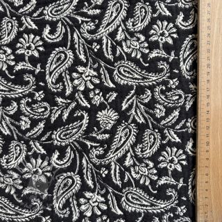 Dekorativno blago jacquard Mumbai allover noir