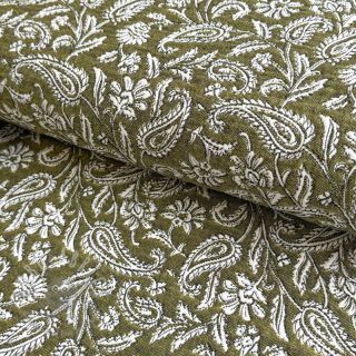Dekorativno blago jacquard Mumbai allover kaki