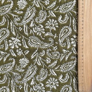Dekorativno blago jacquard Mumbai allover kaki