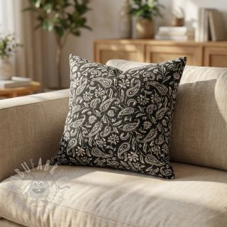 Dekorativno blago jacquard Mumbai allover noir