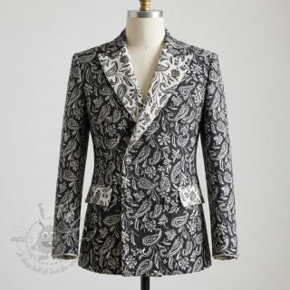 Dekorativno blago jacquard Mumbai allover noir