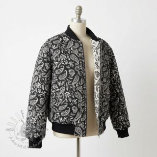 Dekorativno blago jacquard Mumbai allover noir