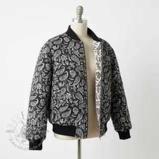 Dekorativno blago jacquard Mumbai allover noir