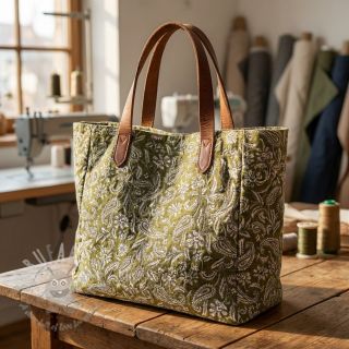 Dekorativno blago jacquard Mumbai allover kaki