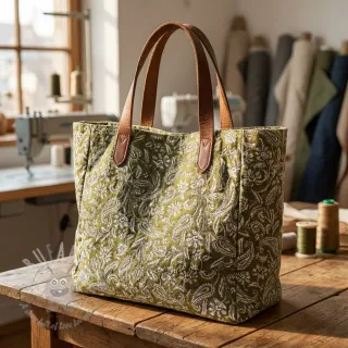 Dekorativno blago jacquard Mumbai allover kaki