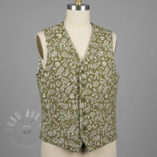 Dekorativno blago jacquard Mumbai allover kaki