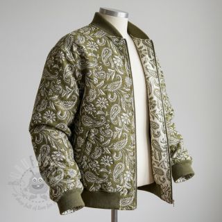 Dekorativno blago jacquard Mumbai allover kaki