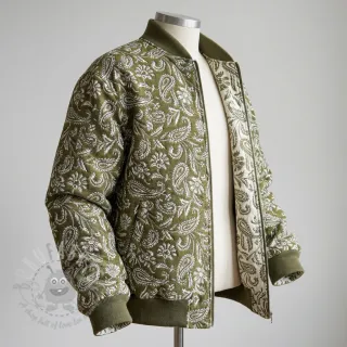 Dekorativno blago jacquard Mumbai allover kaki