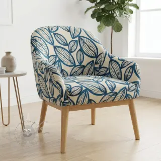 Dekorativno blago jacquard Folia bleu