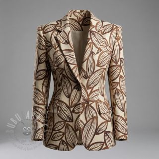 Dekorativno blago jacquard Folia chocolat