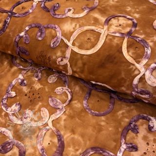 Bombažna tkanina TIE DYE EMBROIDERY Elise tape design B