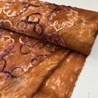 Bombažna tkanina TIE DYE EMBROIDERY Elise tape design B
