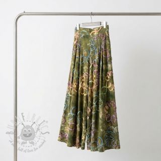 Bombažna tkanina TIE DYE EMBROIDERY Elise tape design A