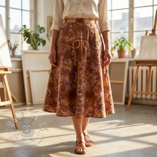 Bombažna tkanina TIE DYE EMBROIDERY Elise tape design B