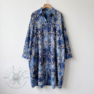 Bombažna tkanina TIE DYE EMBROIDERY Elise tape design D