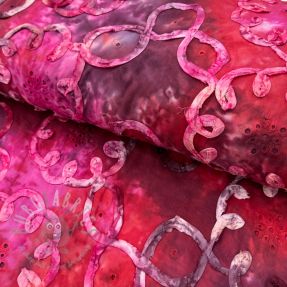 Bombažna tkanina TIE DYE EMBROIDERY Elise tape design E