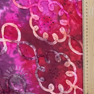 Bombažna tkanina TIE DYE EMBROIDERY Elise tape design E